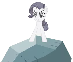 Size: 3000x2555 | Tagged: safe, artist:the smiling pony, derpibooru import, rarity, tom, earth pony, pony, unicorn, the return of harmony, discorded, female, high res, inkscape, looking at you, mare, race swap, simple background, smiling, solo, transparent background, vector