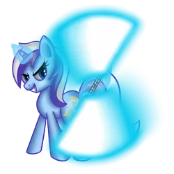 Size: 1500x1500 | Tagged: safe, artist:goldenmercurydragon, derpibooru import, minuette, pony, unicorn, crossover, double lightsaber, female, jedi, lightsaber, magic, mare, simple background, solo, spinning, star wars, telekinesis, transparent background, weapon