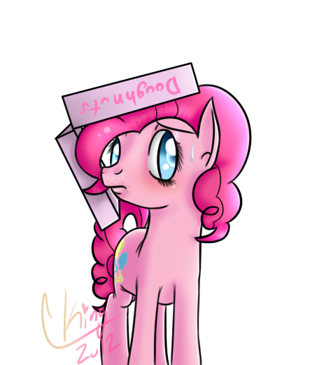 Size: 463x521 | Tagged: safe, artist:pinkie321pie, derpibooru import, pinkie pie, earth pony, pony, box, female, looking at you, mare, simple background, solo, transparent background