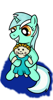 Size: 180x341 | Tagged: safe, artist:rydelfox, derpibooru import, lyra heartstrings, pony, unicorn, doll, filly, foal, humie, sitting, solo