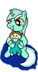 Size: 180x341 | Tagged: safe, artist:rydelfox, derpibooru import, lyra heartstrings, pony, unicorn, doll, filly, foal, humie, sitting, solo