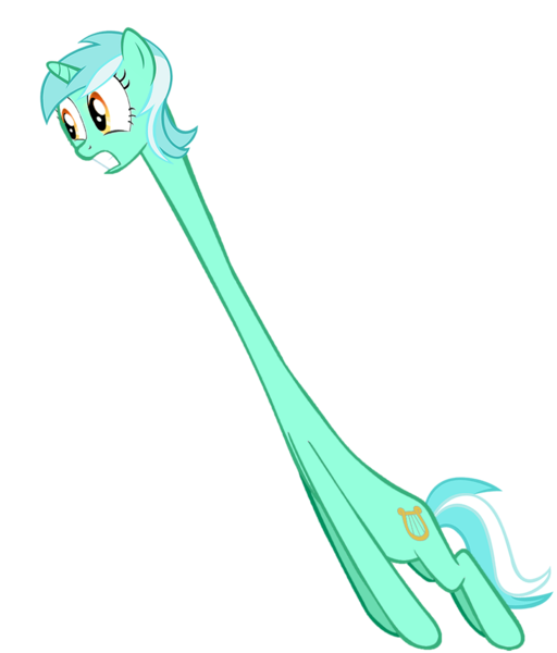 Size: 970x1136 | Tagged: safe, artist:bommster, derpibooru import, lyra heartstrings, pony, unicorn, female, impossibly long neck, long neck, mare, nope, reaction image, simple background, solo, transparent background, wat