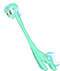 Size: 970x1136 | Tagged: safe, artist:bommster, derpibooru import, lyra heartstrings, pony, unicorn, female, impossibly long neck, long neck, mare, nope, reaction image, simple background, solo, transparent background, wat
