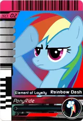 Size: 350x510 | Tagged: artist needed, safe, derpibooru import, rainbow dash, pegasus, pony, female, kamen rider, kamen rider decade, mare, rainbow dash salutes, salute, solo