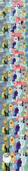 Size: 1280x7652 | Tagged: safe, derpibooru import, edit, edited screencap, screencap, rarity, earth pony, pony, unicorn, sweet and elite, female, forever alone, hat, in-joke, male, mare, oatmeal are you crazy, stallion