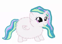 Size: 751x537 | Tagged: artist needed, cute, derpibooru import, edit, flufflestia, fluffy pony, princess celestia, safe, simple background, solo