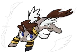 Size: 398x284 | Tagged: safe, artist:zicygomar, derpibooru import, ponified, pony, unicorn, artificial wings, augmented, crossover, kid icarus, kid icarus: uprising, magic, magic wings, nintendo, pit (kid icarus), solo, winged unicorn, wings