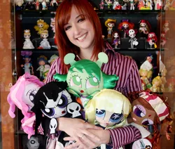 Size: 590x500 | Tagged: barely pony related, derpibooru import, human, irl, irl human, lauren faust, milky way and the galaxy girls, photo, plushie, safe