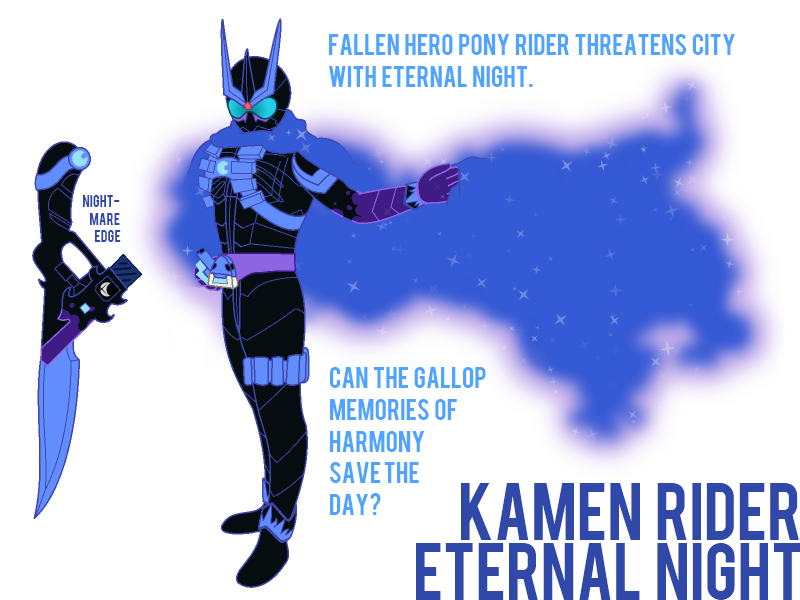 Size: 800x600 | Tagged: artist needed, derpibooru import, kamen rider, kamen rider eternal, kamen rider w, nightmare moon, safe