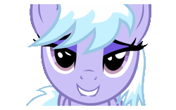 Size: 2000x1250 | Tagged: safe, artist:daviez20, derpibooru import, cloudchaser, pegasus, pony, animated, bedroom eyes, blinking, female, gif, lip bite, looking at you, mare, simple background, smiling, solo, transparent background