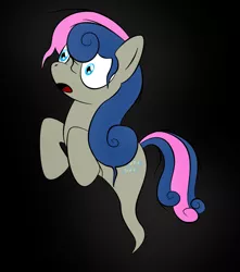 Size: 1725x1952 | Tagged: safe, artist:zomgitsalaura, derpibooru import, bon bon, sweetie drops, earth pony, ghost, ghost pony, pony, black background, female, mare, simple background, solo