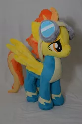 Size: 662x1000 | Tagged: safe, artist:makeshiftwings30, derpibooru import, spitfire, pegasus, pony, female, goggles, irl, mare, photo, plushie, solo, wonderbolts uniform