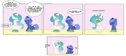 Size: 1240x556 | Tagged: safe, artist:egophiliac, derpibooru import, princess celestia, princess luna, alicorn, pony, alfalfa, alfalfa monster, annoyed, artifact, cewestia, comic, cute, eating, egads no, eye contact, eyes closed, female, filly, filly celestia, filly luna, floppy ears, food, frown, glare, grumpy, laughing, looking at each other, mare, nom, open mouth, pouting, royal sisters, sisters, slice of life, smiling, unamused, weapons-grade cute, wide eyes, woona, woonoggles, ye olde english, younger