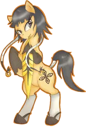 Size: 792x1175 | Tagged: safe, artist:pony-untastic, derpibooru import, ponified, pony, bleach (manga), rearing, simple background, soi fon, solo, tail wrap, transparent background