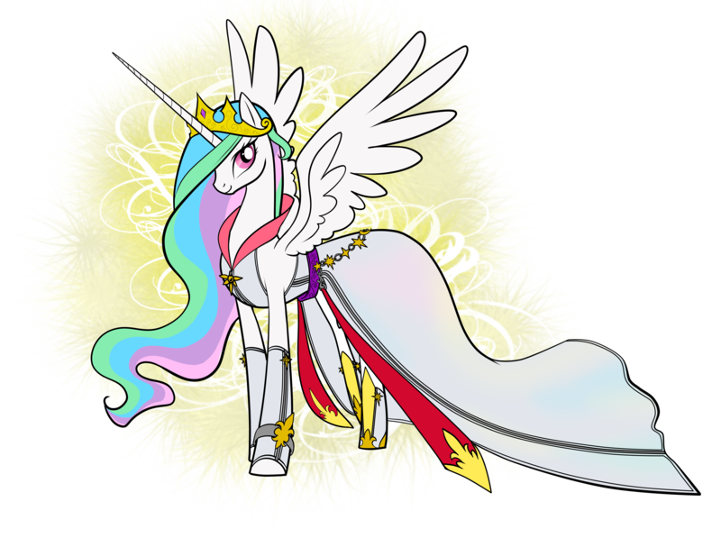 Size: 3312x2471 | Tagged: safe, artist:sakuyamon, derpibooru import, princess celestia, alicorn, pony, abstract background, clothes, costume, female, high res, kingdom hearts, mare, princess, solo, spread wings, wings