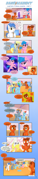 Size: 1266x5940 | Tagged: safe, artist:sorcerushorserus, derpibooru import, baby ribbs, brolly, derpy hooves, firefly, rainbow dash, surprise, whitewash, pegasus, pony, comic:dash academy, argie ribbs, comic, female, g1, g1 to g4, generation leap, implied pinkie pie, male, mare, stallion