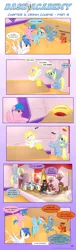 Size: 1019x3366 | Tagged: safe, artist:sorcerushorserus, derpibooru import, baby ribbs, brolly, derpy hooves, firefly, rainbow dash, surprise, whitewash, pegasus, pony, comic:dash academy, argie ribbs, comic, female, g1, g1 to g4, generation leap, male, mare, phantom of the opera, stallion