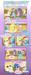 Size: 983x2347 | Tagged: safe, artist:sorcerushorserus, derpibooru import, brolly, derpy hooves, firefly, rainbow dash, surprise, whitewash, pegasus, pony, comic:dash academy, comic, female, g1, g1 to g4, generation leap, male, mare, shipper on deck, stallion