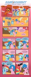 Size: 994x2471 | Tagged: safe, artist:sorcerushorserus, derpibooru import, baby ribbs, brolly, derpy hooves, firefly, rainbow dash, surprise, whitewash, pegasus, pony, comic:dash academy, argie ribbs, comic, female, g1, g1 to g4, generation leap, male, mare, stallion