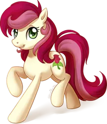 Size: 600x690 | Tagged: safe, artist:shinepawpony, derpibooru import, roseluck, earth pony, pony, female, mare, simple background, solo