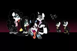 Size: 1023x676 | Tagged: safe, artist:dominus-ludus, derpibooru import, applejack, fluttershy, pinkie pie, rainbow dash, rarity, twilight sparkle, earth pony, pegasus, pony, unicorn, corpse paint, crossover, face paint, female, kiss (band), mane six, mare, the ankh warrior, the catman, the demon, the fox, the spaceman, the starchild