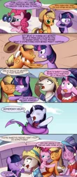 Size: 700x1598 | Tagged: safe, artist:solar-slash, derpibooru import, applejack, cookie crumbles, hondo flanks, pinkie pie, rarity, spike, twilight sparkle, dragon, earth pony, pegasus, pony, unicorn, secret of my excess, comic, cookieflanks, female, greed spike, male, mare, parent, photoshop, rarity's parents, smiling, stallion, unicorn twilight