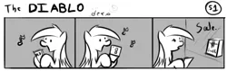 Size: 802x253 | Tagged: safe, artist:tetrapony, derpibooru import, derpy hooves, pegasus, pony, comic:the daily derp, comic, female, mare, nintendo ds, solo, the diablo derp