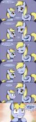 Size: 900x3000 | Tagged: safe, artist:solar-slash, derpibooru import, derpy hooves, dinky hooves, pegasus, pony, unicorn, ..., comic, duo, female, filly, fourth wall, happy, looking at each other, looking at you, looking back, mare, paint tool sai, sad, smiling