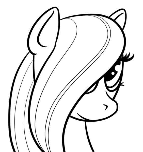 Size: 900x959 | Tagged: safe, artist:okiedokielowkey, derpibooru import, fluttershy, pegasus, pony, bust, female, filly, monochrome, portrait, simple background, solo, young