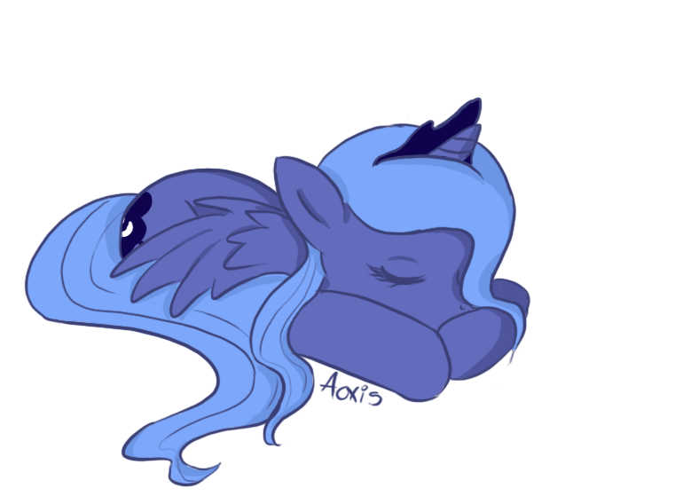 Size: 770x568 | Tagged: safe, artist:aoxis, derpibooru import, princess luna, alicorn, pony, cute, female, filly, foal, simple background, sleeping, solo, transparent background, woona