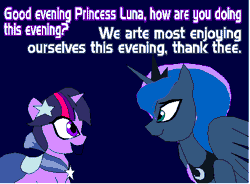 Size: 544x400 | Tagged: suggestive, alternate version, artist:terry, derpibooru import, fluttershy, princess luna, twilight sparkle, alicorn, butterfly, pegasus, pony, unicorn, animated, blood, blue background, blushing, blushing profusely, captions, clothes, comic, crown, dialogue, dress, drool, drool string, female, gala dress, gif, grand galloping gala, jewelry, kissing, knocked out, lesbian, lunashy, magic, mare, princess, regalia, shipping, simple background, slideshow comic, sucker punch, surprise kiss, teary eyes, text, trolling, vector sigma, wing slap