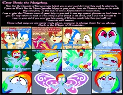 Size: 2011x1561 | Tagged: safe, artist:terry, derpibooru import, rainbow dash, pegasus, pony, chaos emerald, comic, crossover, dammit hasbro, elements of harmony, female, glimmer wings, hasbro, letter, mare, miles "tails" prower, my wings are so pretty, princess sally, sally acorn, satam, sonic the hedgehog, sonic the hedgehog (series), special zone