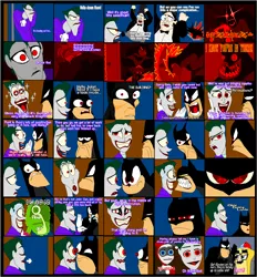 Size: 1437x1551 | Tagged: artist:terry, batman, comic, derpibooru import, harley quinn, party of one, penguin, pinkie pie, safe, the joker, the penguin