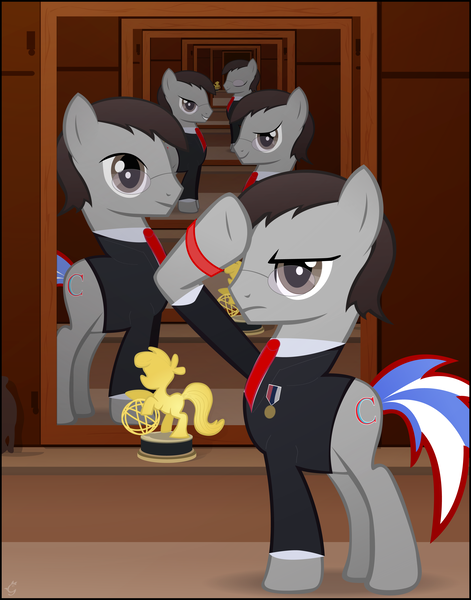 Size: 2822x3593 | Tagged: safe, artist:stinkehund, derpibooru import, ponified, earth pony, pony, clothes, crossover, high res, male, solo, stallion, stephen colbert, the colbert report