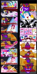 Size: 2329x4625 | Tagged: safe, artist:terry, derpibooru import, applejack, fluttershy, pinkie pie, princess celestia, rainbow dash, rarity, twilight sparkle, alicorn, earth pony, pegasus, pony, unicorn, comic:a hater's agenda, beast megatron, beast wars, female, lauren faust, mane six, mare, megatron, transformers