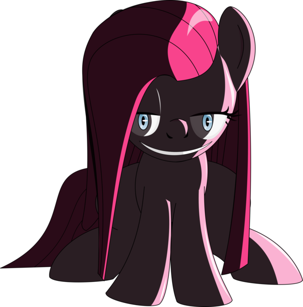 Size: 6182x6255 | Tagged: safe, artist:decompressor, derpibooru import, pinkie pie, earth pony, pony, absurd resolution, creepy, female, lidded eyes, mare, pinkamena diane pie, simple background, sitting, solo, transparent background