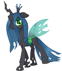Size: 852x985 | Tagged: safe, artist:solar-slash, derpibooru import, queen chrysalis, changeling, changeling queen, female, floppy ears, image, lidded eyes, looking at you, png, simple background, smiling, solo, transparent background, walking