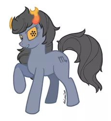 Size: 619x674 | Tagged: safe, artist:shattered-earth, derpibooru import, ponified, pony, homestuck, simple background, solo, vriska serket, white background