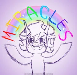 Size: 800x777 | Tagged: safe, artist:mylittlehomestuck, derpibooru import, ponified, pony, gamzee makara, homestuck, miracles, solo