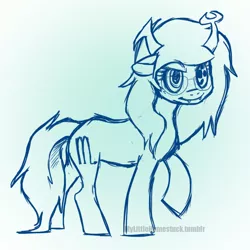 Size: 800x800 | Tagged: safe, artist:mylittlehomestuck, derpibooru import, ponified, pony, homestuck, monochrome, simple background, solo, vriska serket