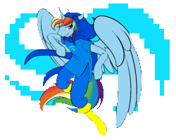 Size: 500x397 | Tagged: abstract background, alicorn, animated, anthro, arm hooves, artist needed, boots, clothes, derpibooru import, female, gif, god tier, god tiers, hero of breath, homestuck, race swap, rainbowcorn, rainbow dash, safe, semi-anthro, shoes, solo, thief of breath