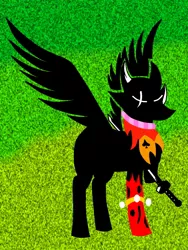 Size: 750x1000 | Tagged: artist needed, safe, derpibooru import, ponified, pony, abstract background, bec noir, homestuck, jack noir, solo