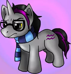 Size: 591x621 | Tagged: artist needed, safe, derpibooru import, ponified, pony, unicorn, clothes, eridan ampora, homestuck, scarf, solo