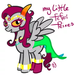 Size: 502x500 | Tagged: safe, artist:penchaft, derpibooru import, ponified, pony, feferi peixes, homestuck, simple background, solo, white background