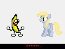 Size: 768x576 | Tagged: artist needed, safe, derpibooru import, derpy hooves, pegasus, pony, banana, c is for cereal, female, mare