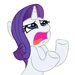 Size: 945x945 | Tagged: safe, artist:megasweet, derpibooru import, rarity, pony, unicorn, female, mare, reaction image, simple background, solo, transparent background, why