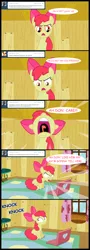Size: 1320x3680 | Tagged: dead source, safe, artist:jan, derpibooru import, apple bloom, earth pony, pony, ask the crusaders, angry, ask, clubhouse, comic, computer, crusaders clubhouse, female, filly, implied pipsqueak, laptop computer, nose in the air, solo, tsundere, tumblr, yelling