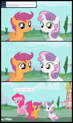 Size: 1320x2220 | Tagged: dead source, safe, artist:jan, derpibooru import, pinkie pie, scootaloo, sweetie belle, earth pony, pegasus, pony, unicorn, ask the crusaders, ask, comic, female, filly, mare, sitting