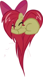 Size: 1934x3458 | Tagged: safe, artist:pyrestriker, derpibooru import, apple bloom, earth pony, pony, adobe imageready, apple bloom's bow, bow, female, filly, hair bow, heart pony, simple background, solo, transparent background