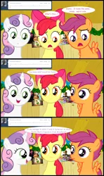 Size: 1300x2200 | Tagged: safe, artist:jan, derpibooru import, apple bloom, scootaloo, sweetie belle, earth pony, pegasus, pony, unicorn, ask the crusaders, ask, comic, cutie mark crusaders, female, filly